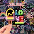thumbnail image 2 of Paquete de pegatinas Neon Mixed, 50 unidades, luces LED de graffiti creativo, 2 of 2