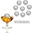 thumbnail image 4 of Reusable Stainless Steel Ice Spheres Chills Wine Whiskey Drink Chiller Stones Rocks with Tong(Diamond), 4 of 5