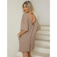 thumbnail image 4 of Sexy Back V Backless Solid Color Jumpsuit Women Double Pocket, 4 of 8
