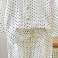 thumbnail image 4 of Quealent Toddler Baby Girl Cotton Linen Button-up Pajamas Bear Print Long Sleeve Kid Sleepwear PJs Set (Black, 6-12 Months), 4 of 4