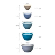 Mainstays 10-Piece Plastic Mixing Bowl Set with Nonslip Base and Assorted Lids