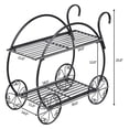 thumbnail image 5 of Metal Plant Stand, Two Tiered Garden Cart Shelf for Indoor Outdoor Home Garden Patio, Parisian Style Flower Pot Holder, Stable and Durable, 5 of 9