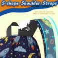 thumbnail image 5 of Alien Rocket Deep Blue Pattern 17" School Backpacks for Teens,Waterproof Oxford Fabric,S-Shape Padded Straps for School,Travel,Hiking,Camping, 5 of 6