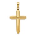 thumbnail image 1 of 14k Yellow Gold Cross Necklace Charm Pendant Religious Latin, 1 of 6
