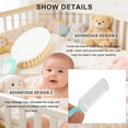 thumbnail image 4 of RAGUPEL 2026 New 2Pcs Baby Hair Brush Toddler Natural Wool Hair Brush Baby Comb for Infant Kids for Newborn,Toddler,Baby Care,Gentle Scalp Massage, 4 of 4