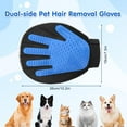thumbnail image 2 of Pawaboo 2 Pack Pet Hair Removal Gloves, Dual-Side Electrostatic Hair Removal & Silicone Fur Brush for Dogs and Cats, Reusable Five-Finger Pet Fur Grooming Glove for Couch Carpet Clothes, Blue & Gray, 2 of 7