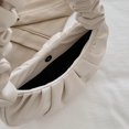 thumbnail image 4 of Bolso Bolso de hombro de moda para mujer de cuero PU plisado versátil de 3 uds (marrón), 4 of 5