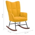 thumbnail image 5 of vidaXL Rocking Chair Mustard Yellow Velvet, 5 of 10