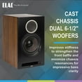 thumbnail image 4 of ELAC DBR62-BK Debut Reference Bookshelf Speaker Pair with a ELAC DCR52-BK Debut Reference Center Speaker with 5.25 Inch Woofers - Black/Walnut (2019), 4 of 9