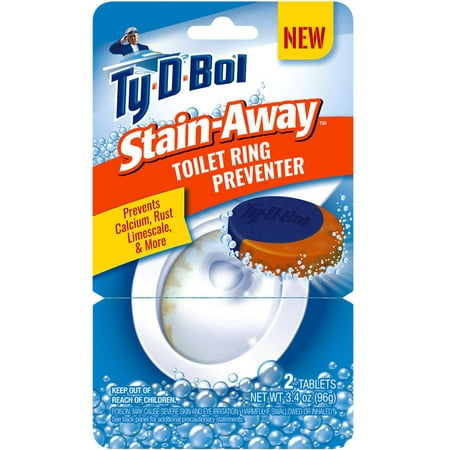 Ty-D-Bol Stain-Away Toilet Ring Preventer Toilet Bowl Cleaner Tablets 1.7 Oz 2