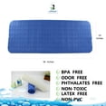 thumbnail image 4 of SafeLand Patented Non-slip Bath, Shower and Tub Mat, 36x14 Inch, TPR Material, Eco-Friendly, XL Size, Machine Washable, Extra-Soft, Powerful Gripping Suction Cups, Drain Holes, Classic Tile-White, 4 of 8