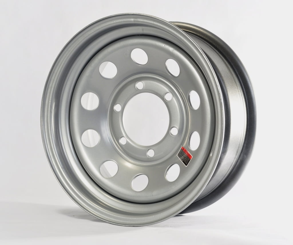 2Pk Trailer Rims Wheels 15 x 6 in. Modular Design 6 Bolt Hole 5.5 in