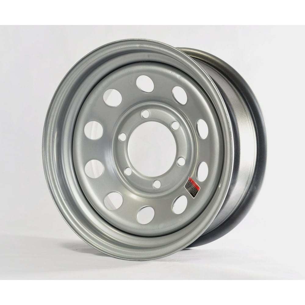 2Pk Trailer Rims Wheels 15 x 6 in. Modular Design 6 Bolt Hole 5.5 in