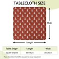 thumbnail image 2 of Red Christmas Tree Pattern Square Fitted Tablecloth with Elastic Edge,Square Table Cover,Washable Elastic Table Cover for Home Kitchen Party Decor 34"x34", 2 of 6