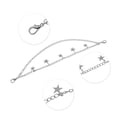 thumbnail image 3 of Unique Bargains 1 Pc Portable Star Double Layer Handbag Strap for Dating Silver Tone Metal, 3 of 5
