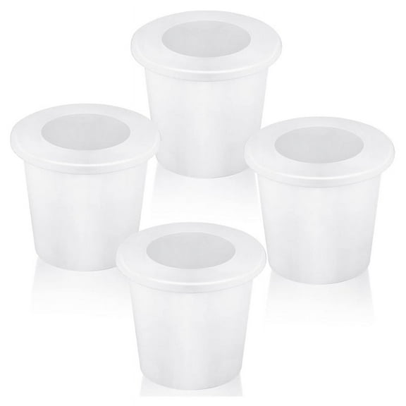 4Pcs Patio Table Umbrella Hole Ring Plug, Silicone Pool Umbrella Sleeve Stabilizer,Umbrella Table Ring Hole Insert White