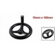 thumbnail image 2 of a14092500ux0208 Industrial Lathe 16mmx160 mm Three Spoke Hand Wheel w Screw On Handle, 2 of 2