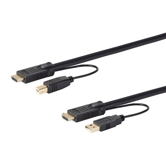 Monoprice HDMI USB Combo Cable - 10 Feet - Black | 4K@60Hz, High Dynamic Range (HDR) For KVM Switches - Switch Series