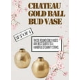 thumbnail image 6 of Serene Spaces Living Set of 4 Gold Floral Ball Bud Vase, Stylish Flower Vases for Centerpieces at Weddings, Party Tables, Dining or Coffee Table, Thanksgiving, Fall Decor, 3.5" Tall & 3" Diameter, 6 of 6