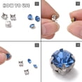 thumbnail image 2 of Square Brass Sew on Prong Settings Rhinestone Claw Settings Platinum 8x8x0.3mm Fit for SS38 Diamond Shape Rhinestone about 2000pcs/bag, 2 of 3