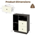 thumbnail image 7 of Manxile Modern Farmhouse Accent Cabinet 2 Drawers, Kitchen Storage Cabinet with 3 Storage Shelves for Dining Room Living Room, 7 of 7