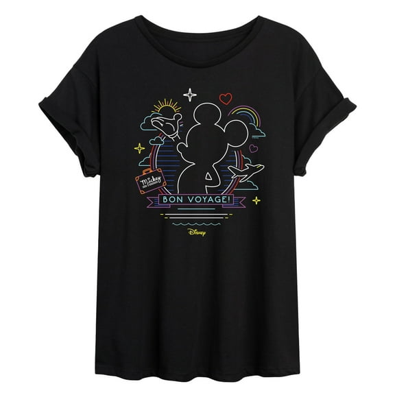 Disney - Mickey Mouse - Bon Voyage on the Cruise - Women's Oversized T-Shirt
