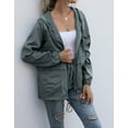thumbnail image 2 of Alsol Lamesa Rain Coats for Women Waterproof Lightweight Rain Jackets Windbreaker Packable Outdoor Hiking Hooded Jacket, 2 of 6