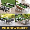 thumbnail image 5 of Black Christmas Tree Table Cloths for 6 Foot Rectangle Tables, Green Golden Xmas Tree Snowflake Winter Patio Waterproof Elastic Fitted Tablecloths, Washable Rectangular Table Cover for Camping, 5 of 8
