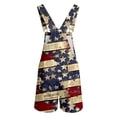 thumbnail image 5 of Men's Casual Jumpsuit USA Flag Denim Overalls One Piece Outfit 250th Independence Day Workwear Pants, 5 of 6