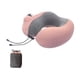 thumbnail image 2 of Almohada de viaje inflable para reposacabezas, ergonómica, transpirable, con funda Rosa, 2 of 9