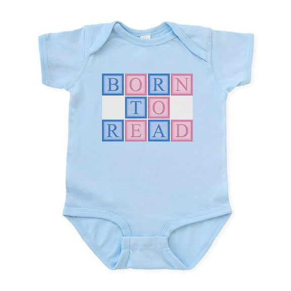 CafePress - Born To Read Blocks Infant Bodysuit - Baby Light Bodysuit, Size Newborn - 24 Months