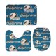 thumbnail image 4 of Juego de 3 alfombras de baño del equipo Dolphins Alfombra antideslizante para baño de 24 x 16 pulgadas, 4 of 7