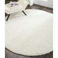 thumbnail image 6 of Nourison Malibu Shag Solid Shag Ivory 6'7" x ROUND Area Rug, (7' Round), 6 of 8