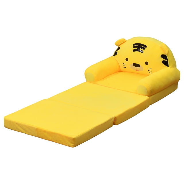 2‑in‑1 Foldable Sofa for Kids Lovely Futon Sofa Children Couch Room Decoration