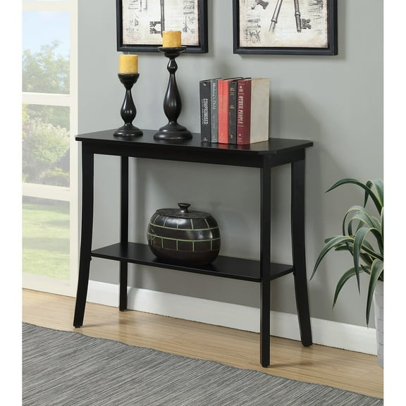 Convenience Concepts Designs2Go Baja Console Table with Shelf, Black