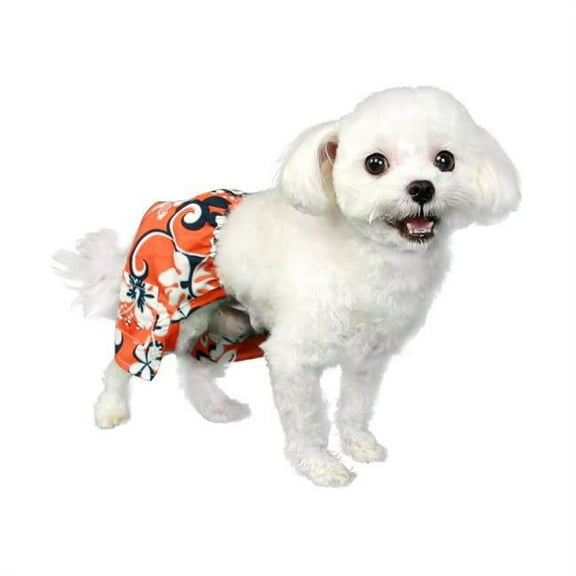 Pooch Outfitters PCYS-XXS Cayman Swim Trunk, Orange - 2XS
