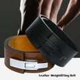 thumbnail image 3 of Leather Fitness Belt Gym Unisex For Powerlifting Training Waist Protector Men and Women, 3 of 14