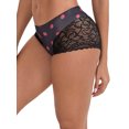 thumbnail image 4 of INSPIRE CHIC Mother's Day Women's Lace Butt-Lifting Tummy Control Mid Rise Panties Breathable Full Coverage Boyshorts S Red, 4 of 5