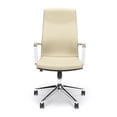 thumbnail image 2 of OFM Chaise de Bureau Ergonomique en Cuir Crème, 2 of 5