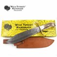 thumbnail image 2 of Wild Turkey Handmade Damascus Collection Fixed Blade Stag Handle Hunting Knife, 2 of 6