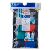 Wonder Nation Boys Underwear Soft Cotton Boxer Briefs, 10-Pack, Sizes S-XXL & Husky