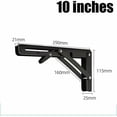 thumbnail image 5 of Space Saving Folding Shelf Brackets, Max Load 100Kg With Triangle Structure, Strong Steel Construction For Diy Wall Mounted Furniture, Stylish Design, Black, Easy Installation, 5 of 5