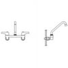 Delta 28C4433 Commercial Ceramic Disc Wallmount Kitchen Faucet with Tubular Swing Spout and Vandal Resistant Lever Blade Handles, Chrome