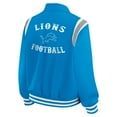 thumbnail image 3 of Women's WEAR by Erin Andrews Blue Detroit Lions Varsity Lightweight Full-Snap Jacket, 3 of 5