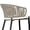 Gray, variant on PURPLE LEAF Outdoor Rattan Bar Height Stools Set of 2 Modern Patio Metal Wicker Barstools Boho Aluminum Woven Bar Chairs with Wraparound Arm Backrest for Kitchen Island Garden Indoor Teak