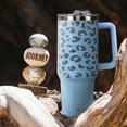 thumbnail image 4 of Baiheyi 40 oz Leopard Stainless Steel Double-Walled Tumbler, Blue, 4 of 6