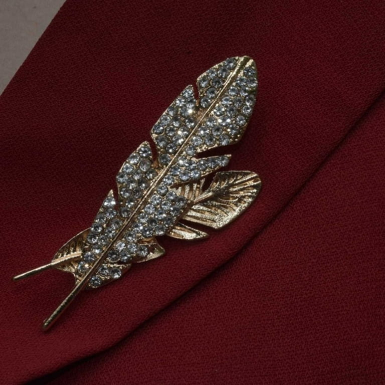 Feather brooch shop for suit