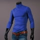 thumbnail image 4 of Qarigey Ropa interior térmica para hombre, Tops de cuello alto, jersey de manga larga de Color sólido, camisa cómoda ajustada para dormir en la Camisetas Azul Qarigey AP013729-05, 4 of 6
