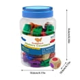 thumbnail image 4 of Montessori Outils d'Éducation Précoce Mathématique Ensemble de 48 Pcs Transport Coloré + dés pour Apprentissage Préscolaire, 4 of 8