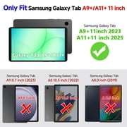 Lmcpa Case for Samsung Galaxy Tab A11 Plus 11 2025 / A9 Plus 11 2023, Multi-Functional Cover with 360° Rotate Stand / Screen Protector / Shoulder Strap / Hand Strap, Black